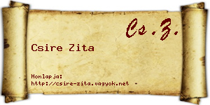 Csire Zita névjegykártya
